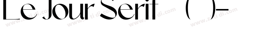 Le Jour Serif 普通(西方)字体转换